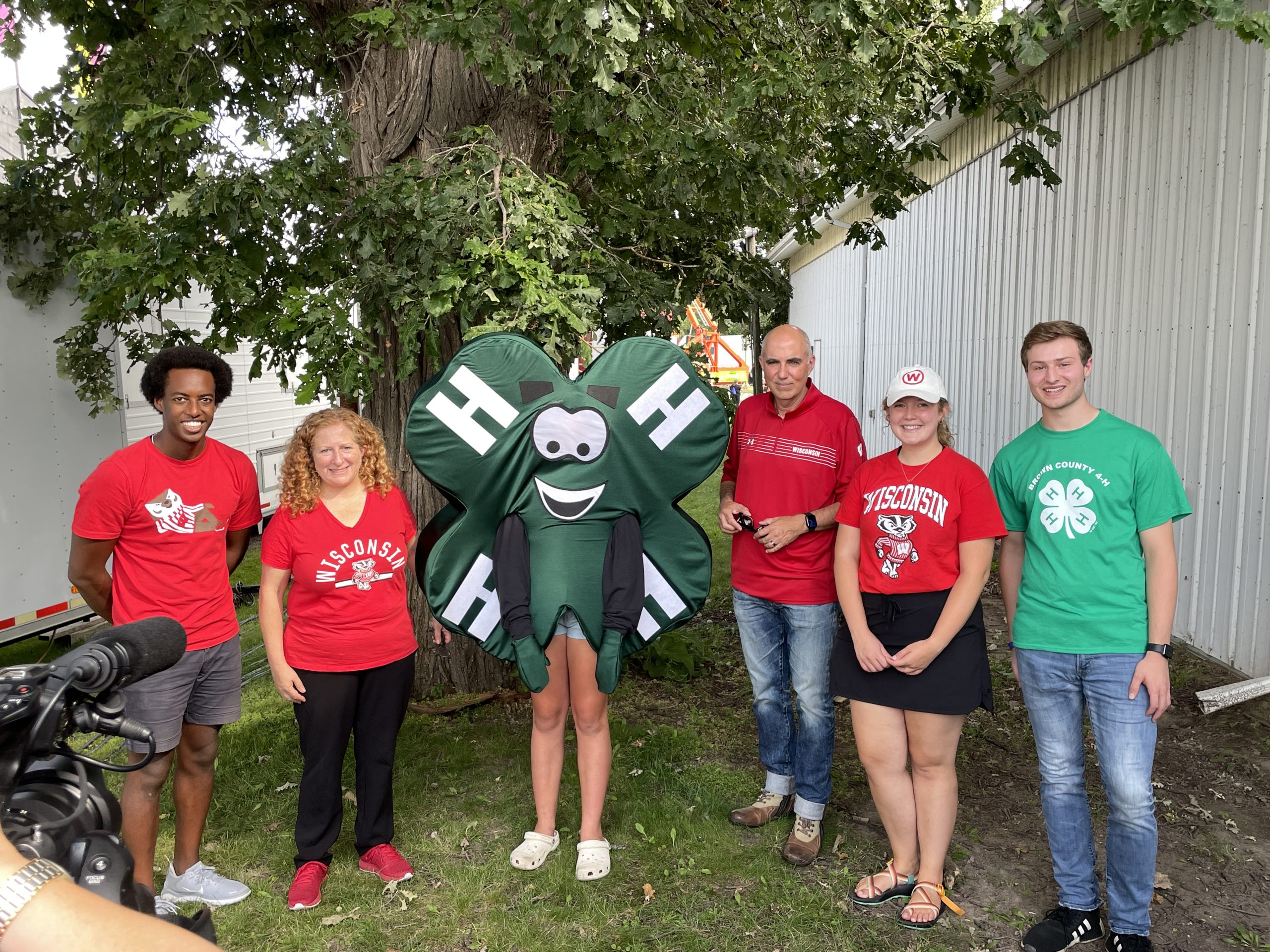 Badger Ambassadors with Chancellor Jennifer L. Mnookin at a community event